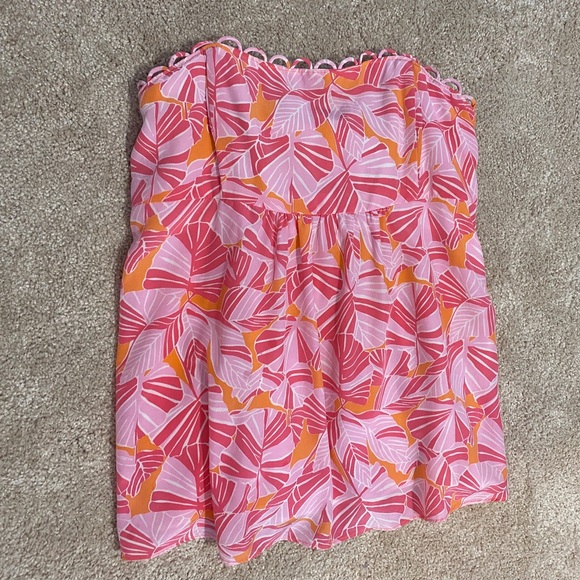 EXTREMELY RARE VINTAGE Lilly Pulitzer Woman’s Strapless Blouse Top size 4 - Picture 4 of 16